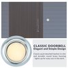 Newhouse Hardware Round Lighted Wired Replacement Door Chime Push Button, Silver Rim with White Center FMBSL